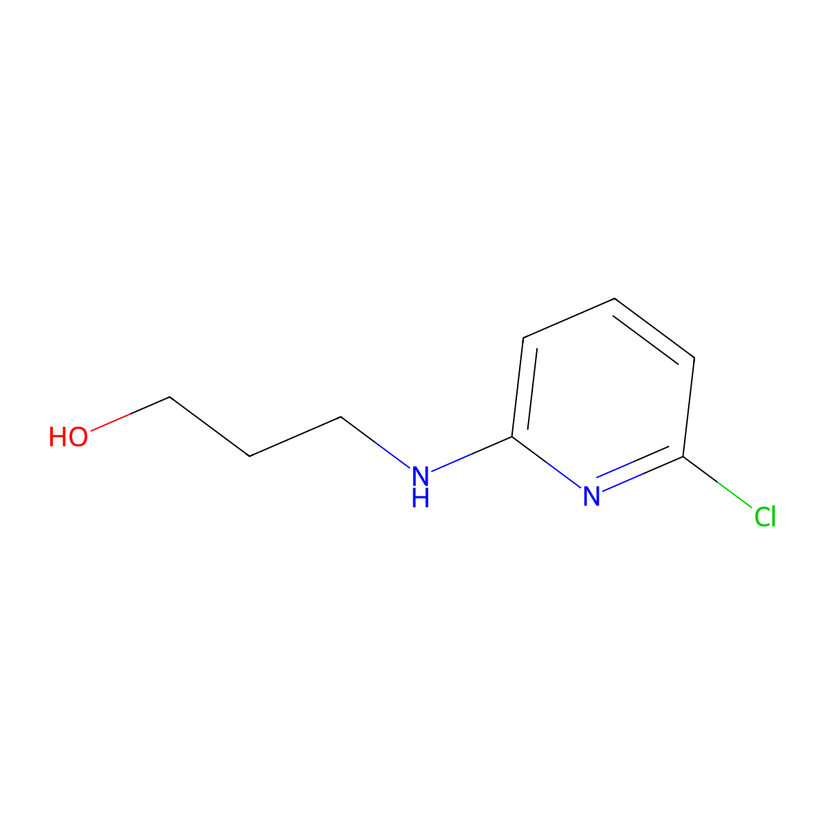 3-[(6-Chloro-2-pyridinyl)amino]-1-propanol molecular structure, CAS 29449-86-3