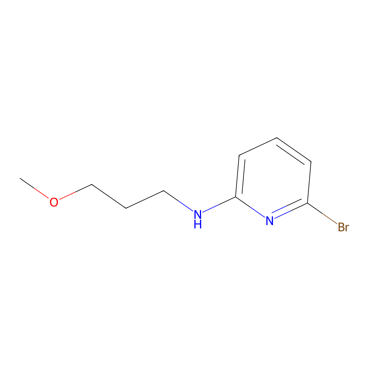6-Bromo-N-(3-methoxypropyl)pyridin-2-amine molecular structure, CAS 29449-90-9