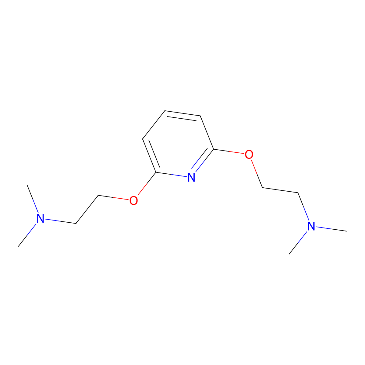2,6-Bis(2-(dimethylamino)ethoxy)pyridine molecular structure, CAS 29449-91-0