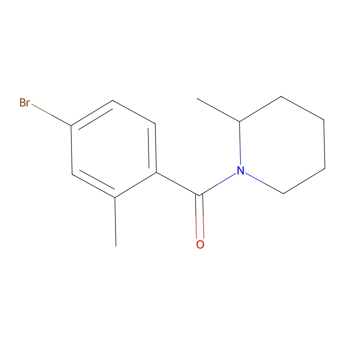 Methanone, (4-bromo-2-methylphenyl)(2-methyl-1-piperidinyl)- molecular structure, CAS 2944984-29-4