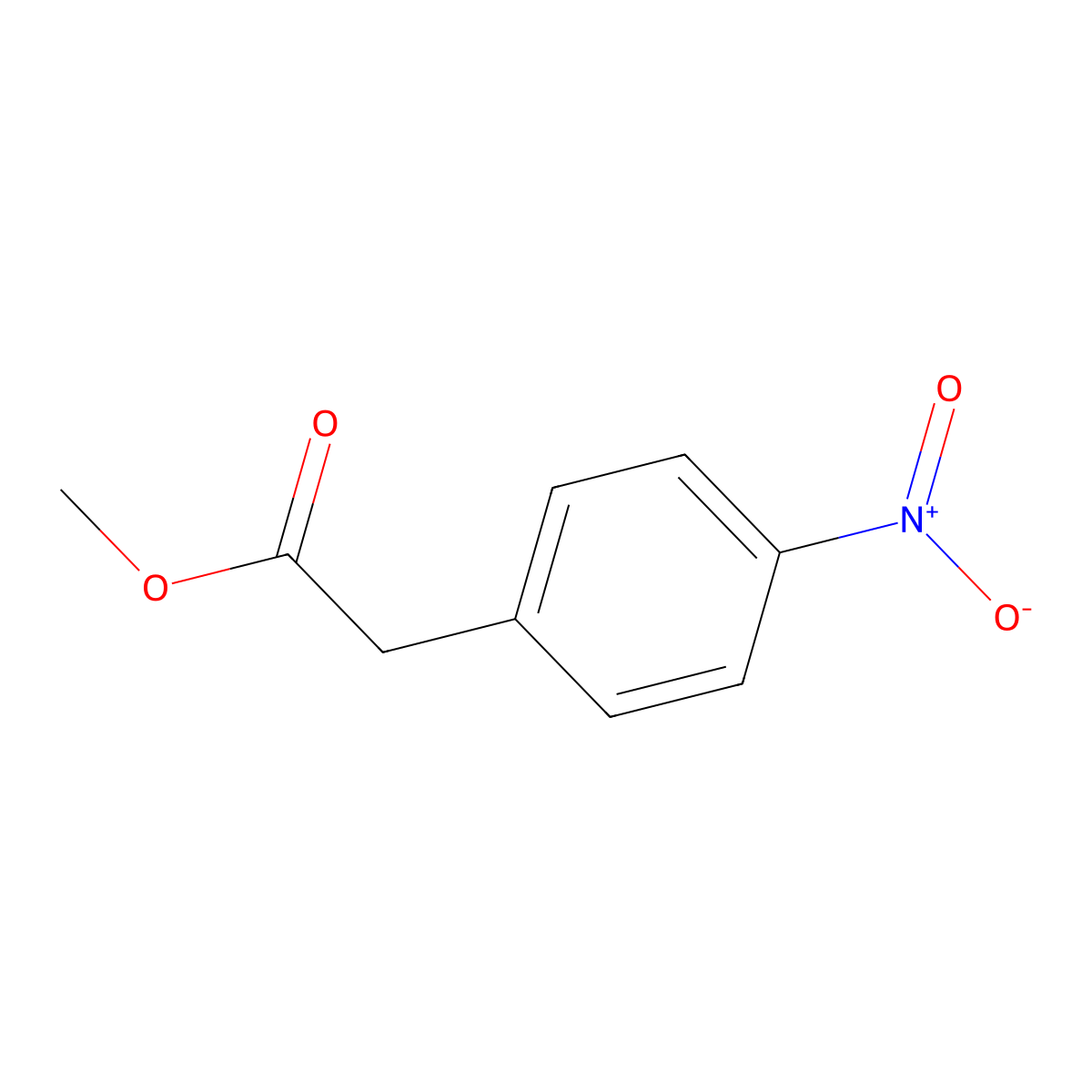 Methyl p-nitrophenylacetate molecular structure, CAS 2945-08-6