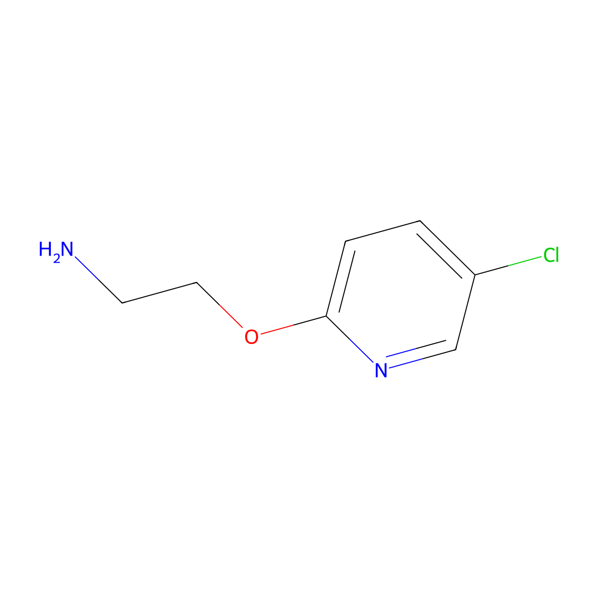 2-(2-Aminoethoxy)-5-chloropyridine molecular structure, CAS 29450-00-8