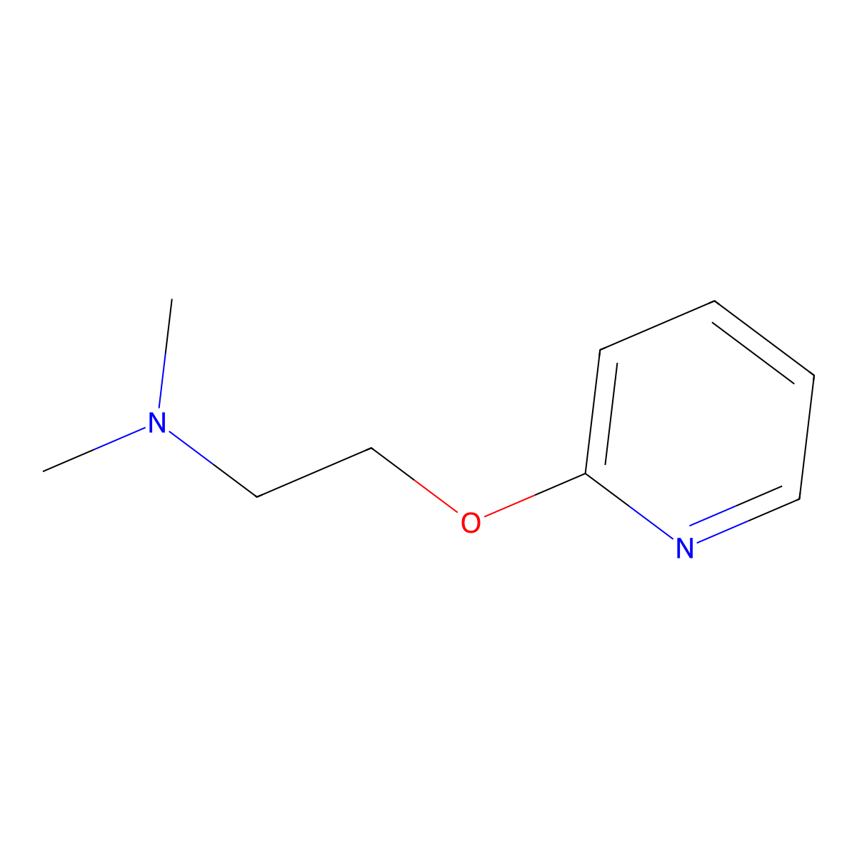 2-(2-Pyridyloxy)ethyl(dimethyl)amine molecular structure, CAS 29450-09-7