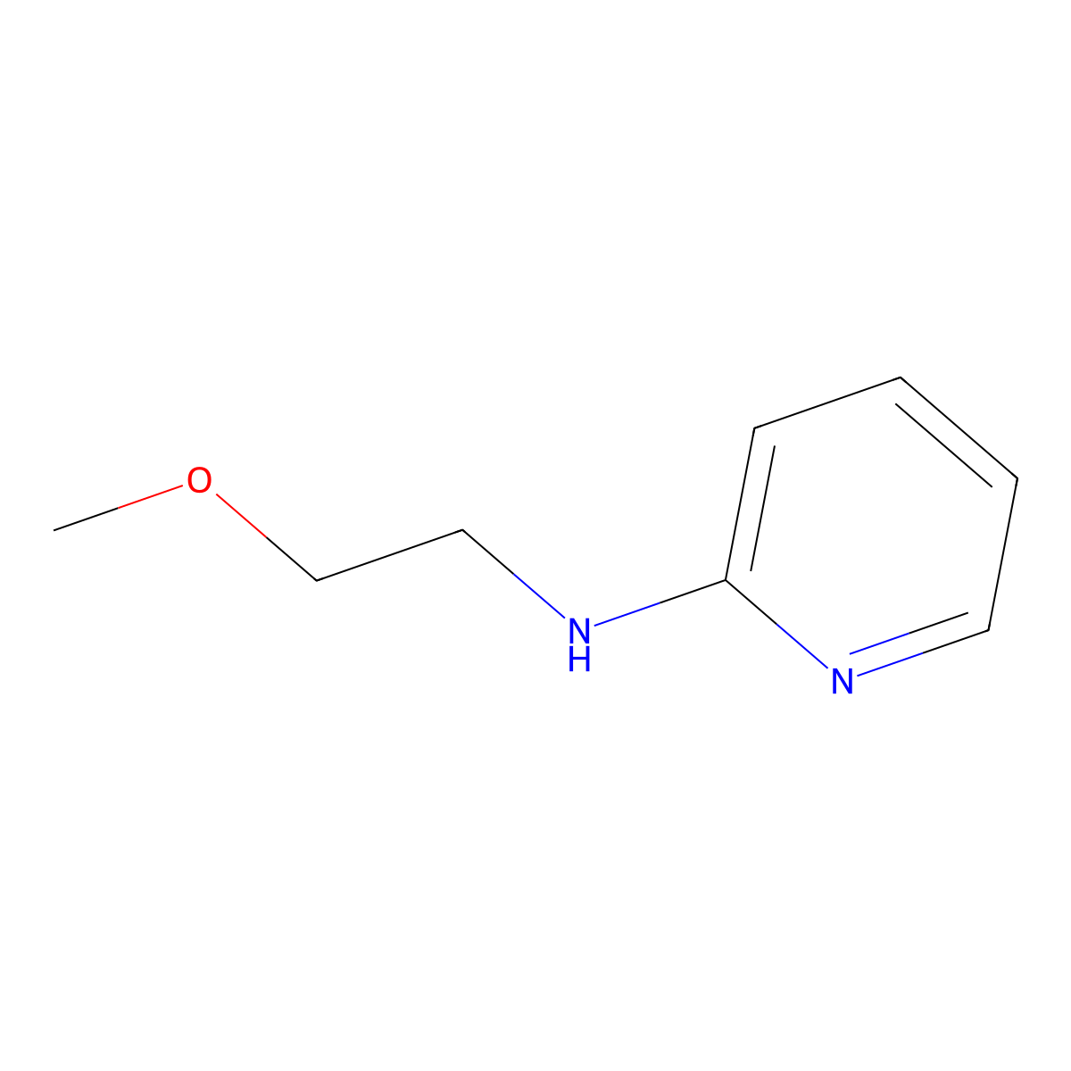 N-(2-methoxyethyl)pyridin-2-amine molecular structure, CAS 29450-12-2