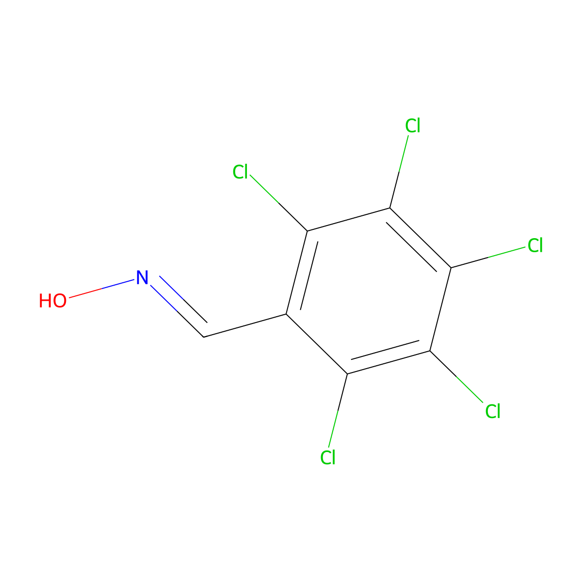 Benzaldehyde, pentachloro-, oxime molecular structure, CAS 29450-63-3