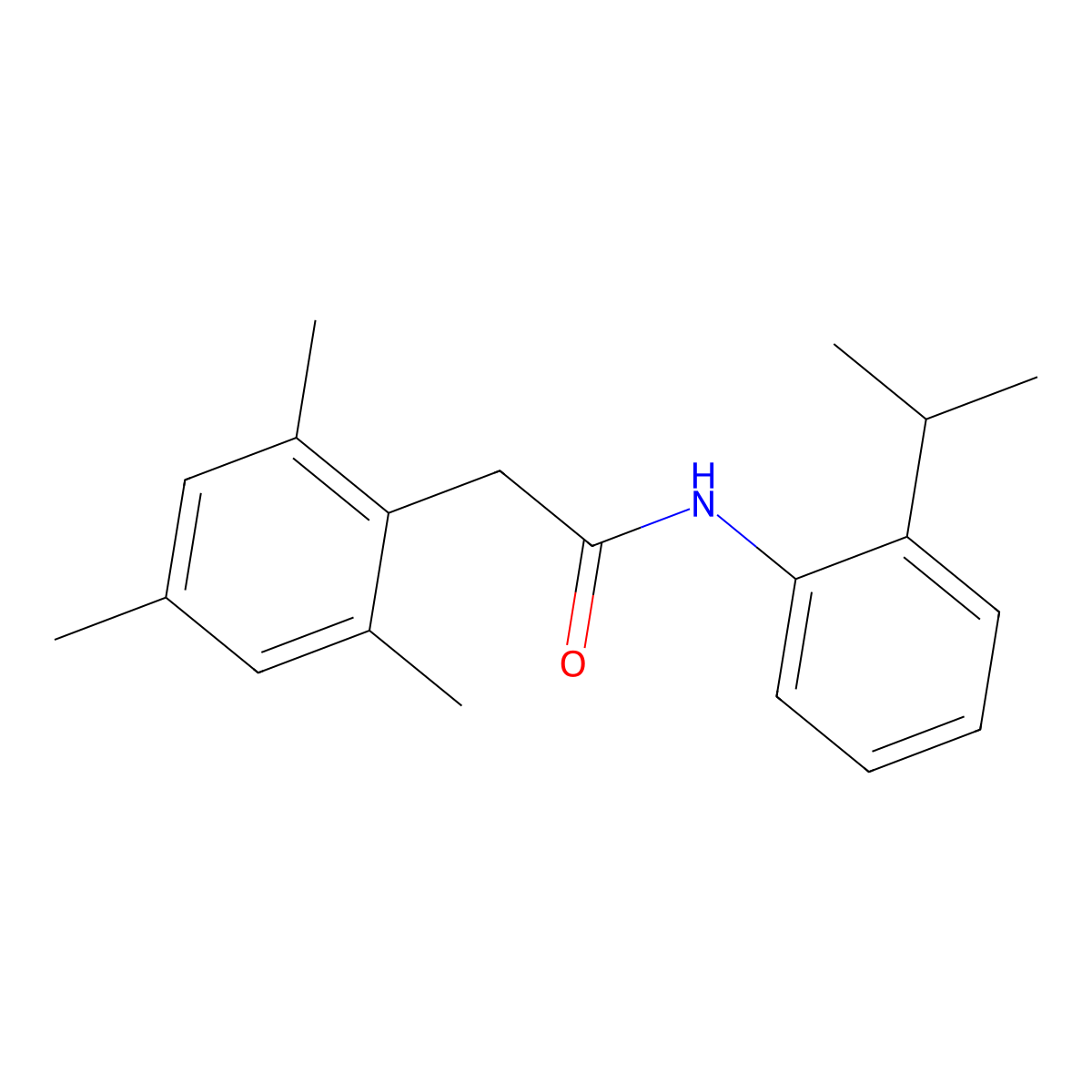 Benzeneacetamide, 2,4,6-trimethyl-N-[2-(1-methylethyl)phenyl]- molecular structure, CAS 2945039-87-0