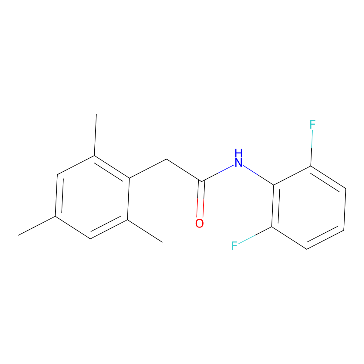 Benzeneacetamide, N-(2,6-difluorophenyl)-2,4,6-trimethyl- molecular structure, CAS 2945044-21-1