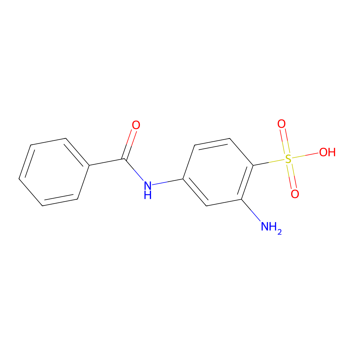 2-Amino-4-benzamidobenzenesulphonic acid molecular structure, CAS 29452-72-0