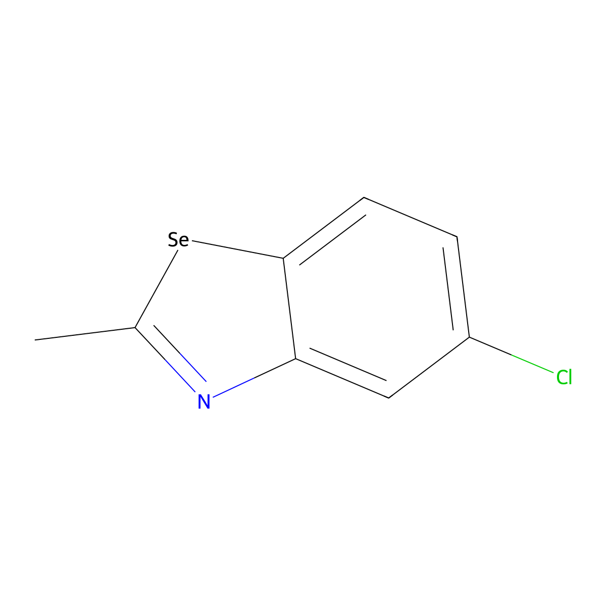 Benzoselenazole, 5-chloro-2-methyl- molecular structure, CAS 2946-15-8