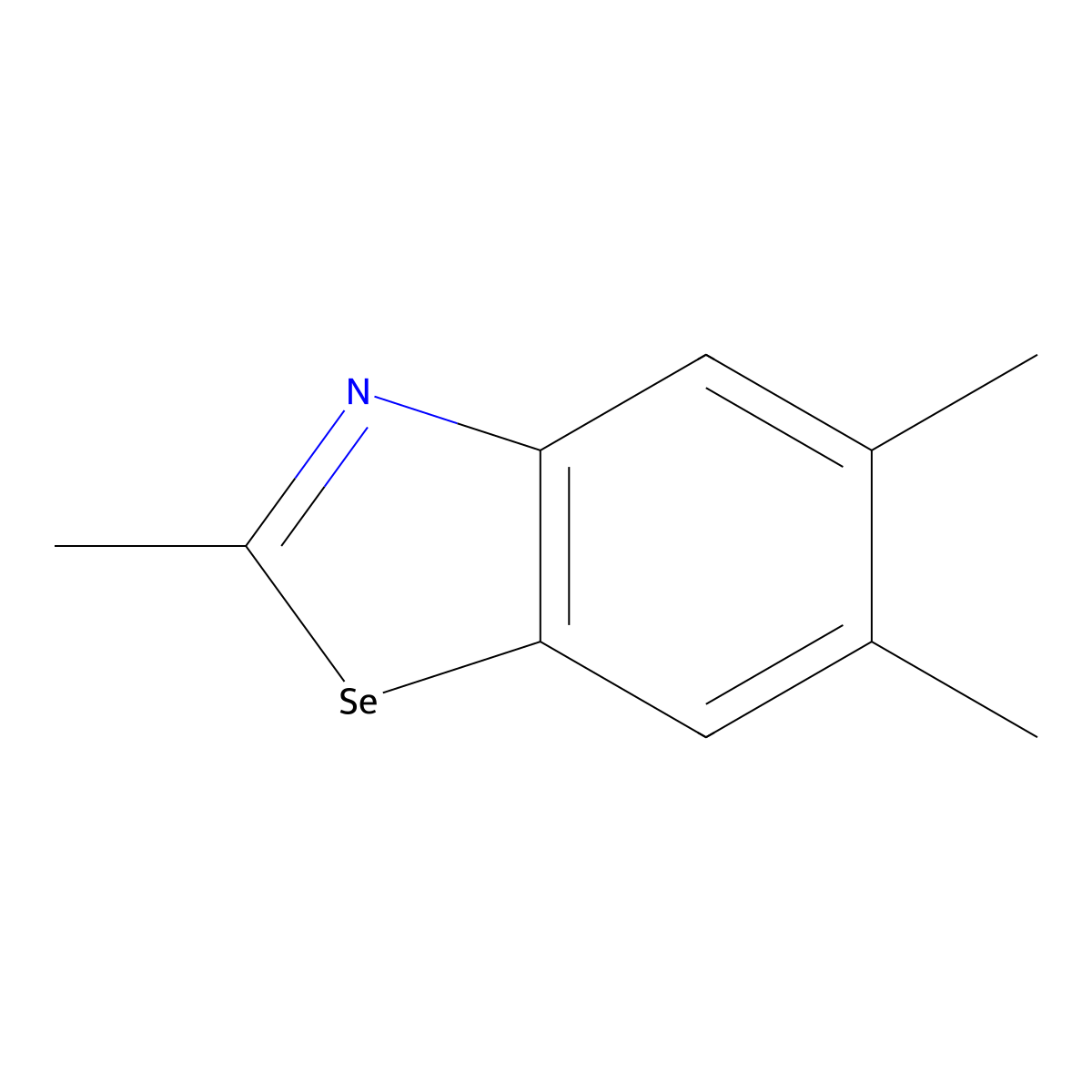 2,5,6-Trimethylbenzoselenazole molecular structure, CAS 2946-20-5