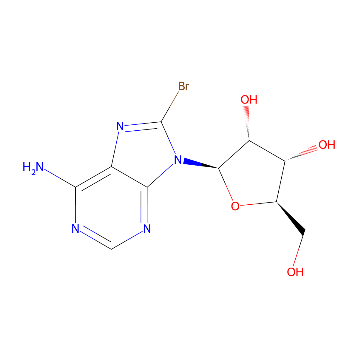 8-Bromoadenosine molecular structure, CAS 2946-39-6