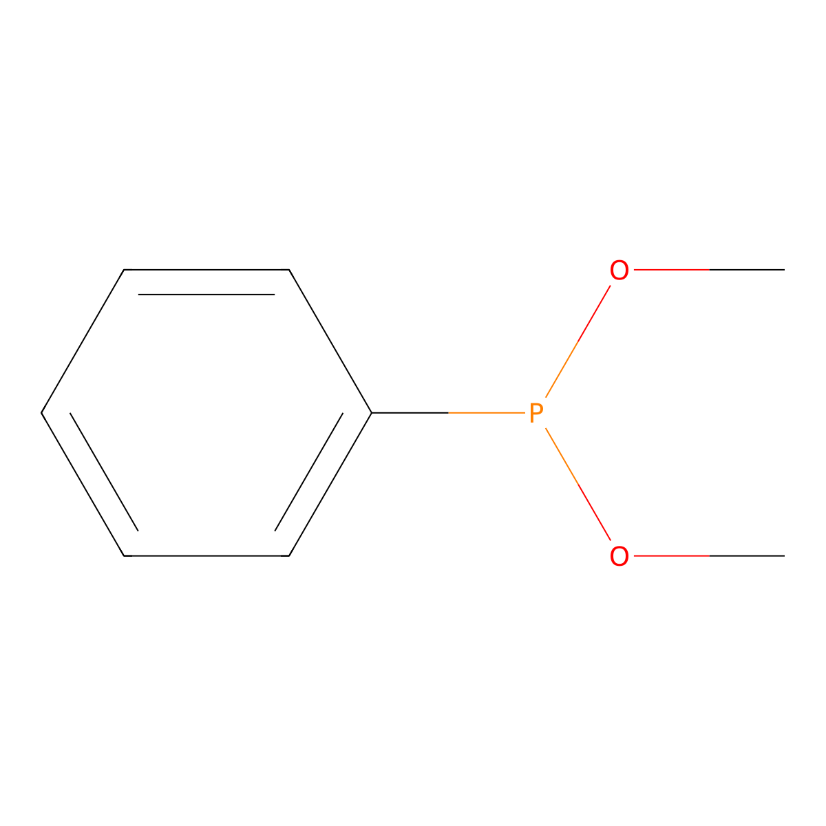 Dimethyl phenylphosphonite molecular structure, CAS 2946-61-4