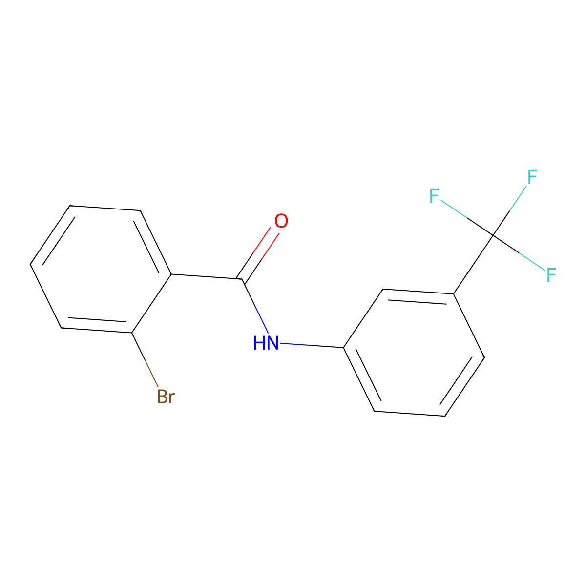 2-bromo-N-[3-(trifluoromethyl)phenyl]benzamide molecular structure, CAS 2946-72-7
