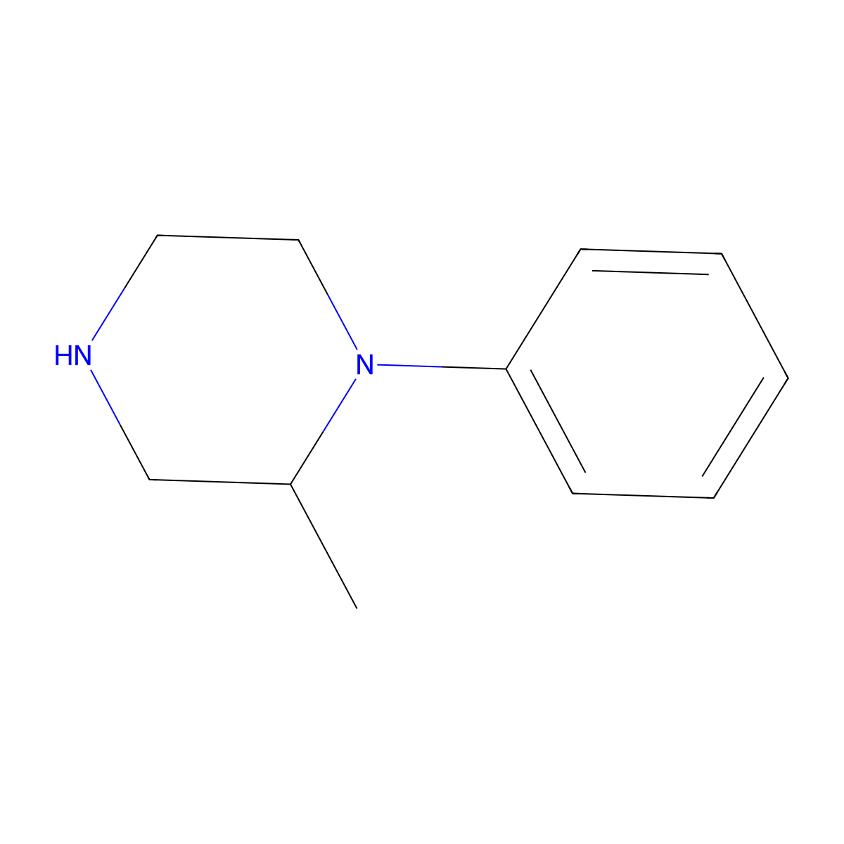 2-Methyl-1-phenylpiperazine molecular structure, CAS 2946-76-1