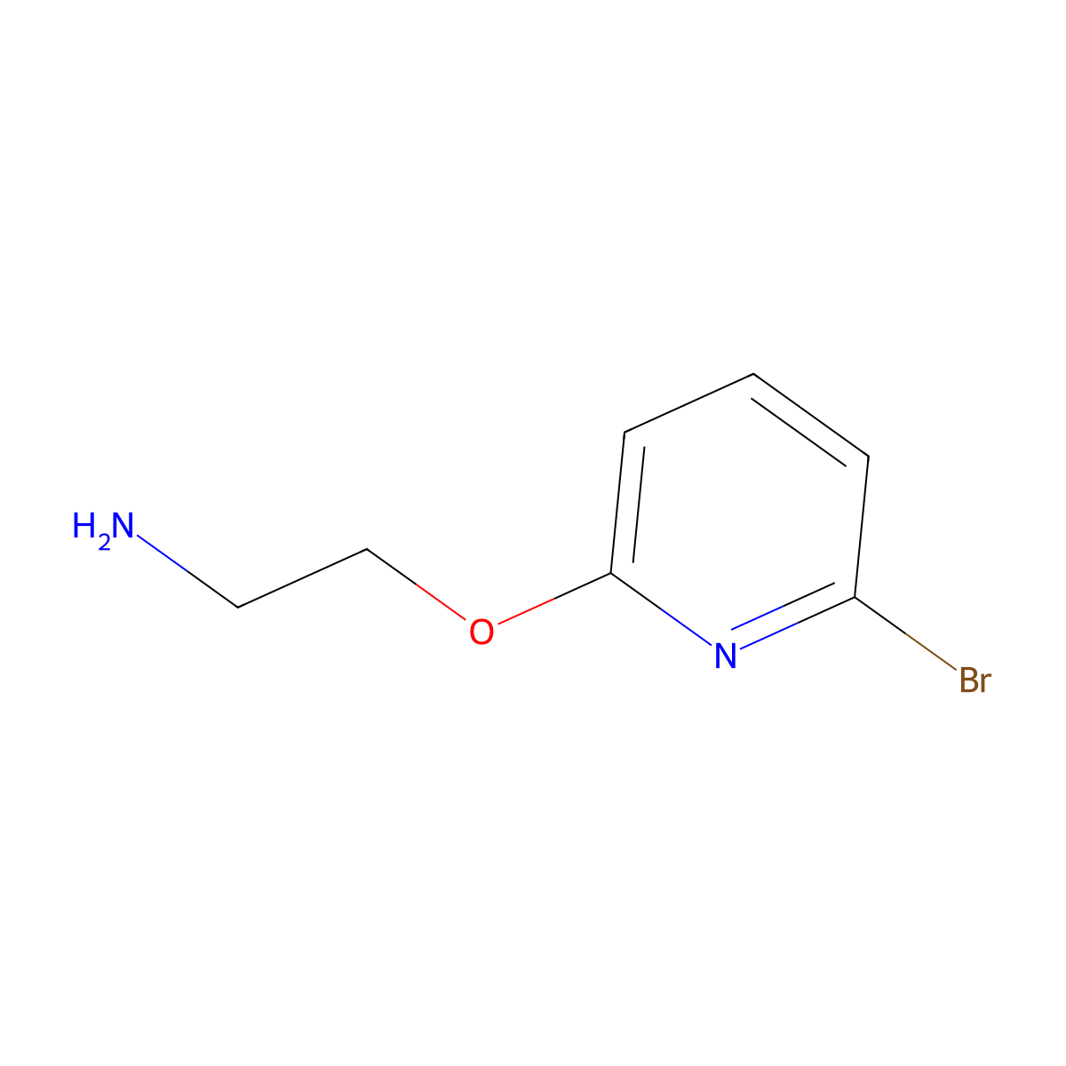 2-[(6-Bromopyridin-2-yl)oxy]ethan-1-amine molecular structure, CAS 29460-51-3