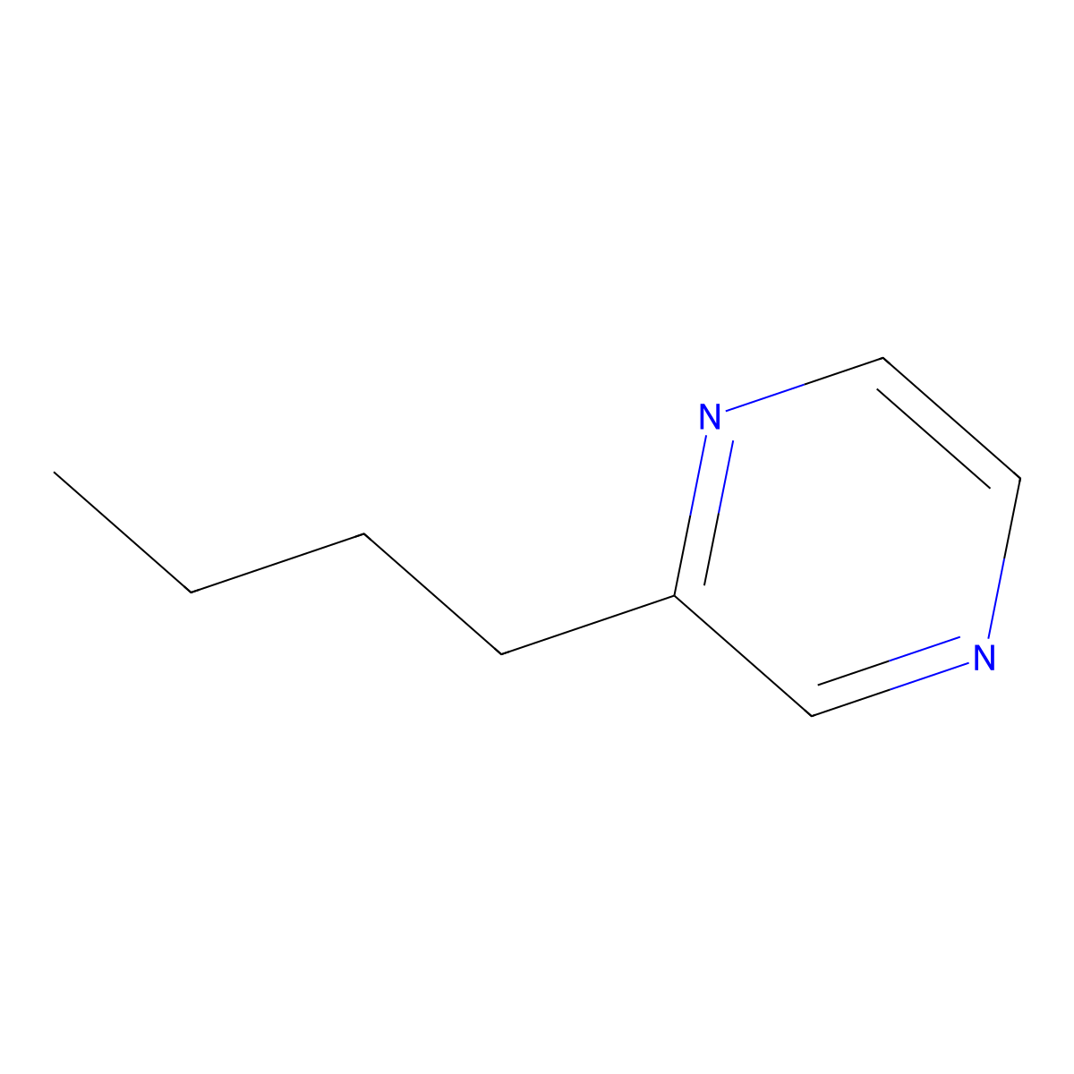2-Butylpyrazine molecular structure, CAS 29460-91-1
