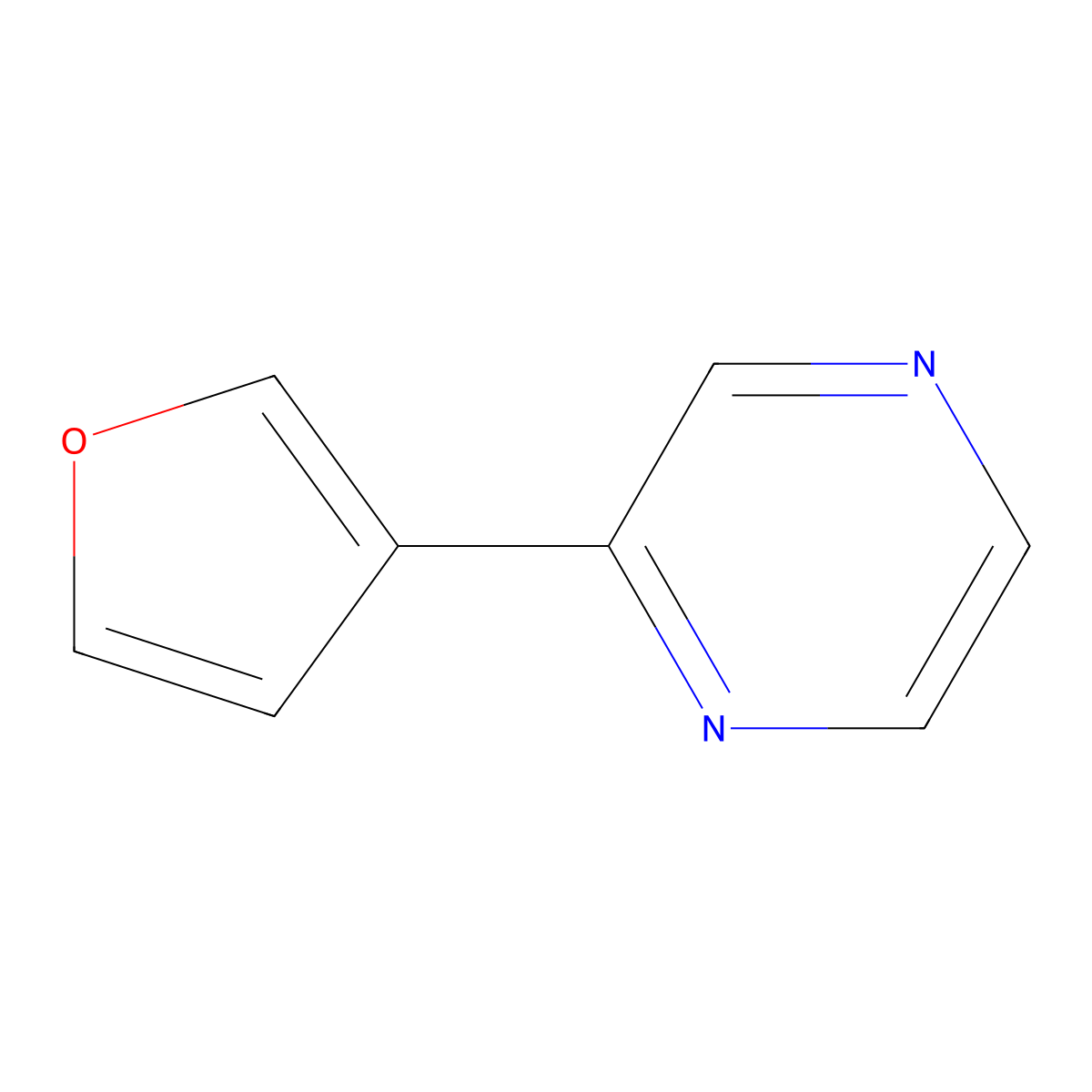 3-Furanylpyrazine molecular structure, CAS 29460-98-8