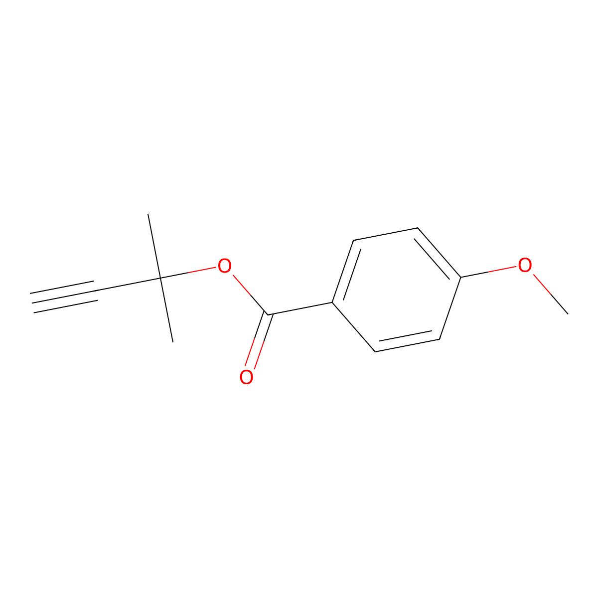 2-Methylbut-3-yn-2-yl 4-methoxybenzoate molecular structure, CAS 294619-87-7