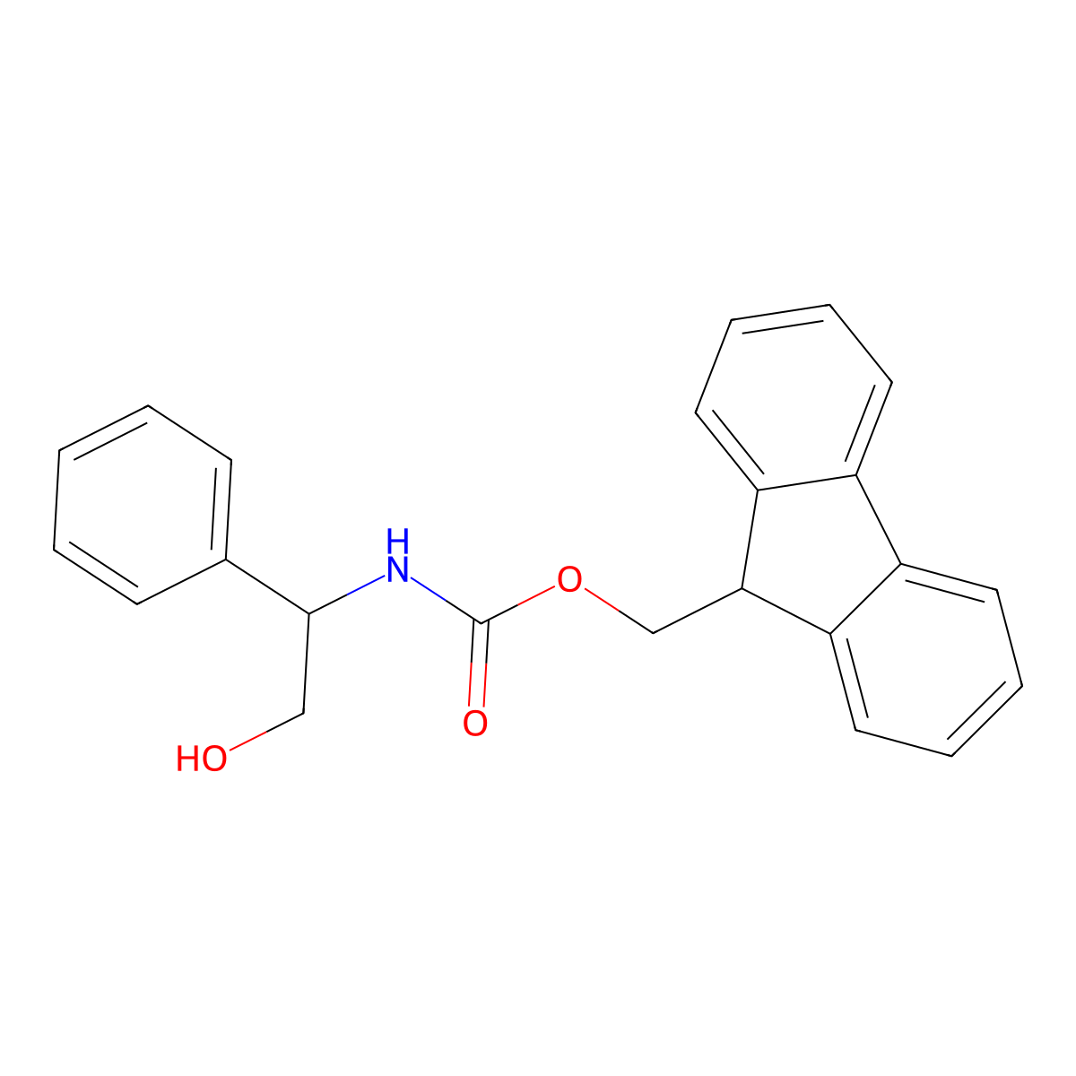 (9H-Fluoren-9-YL)methyl N-(2-hydroxy-1-phenylethyl)carbamate molecular structure, CAS 294628-60-7