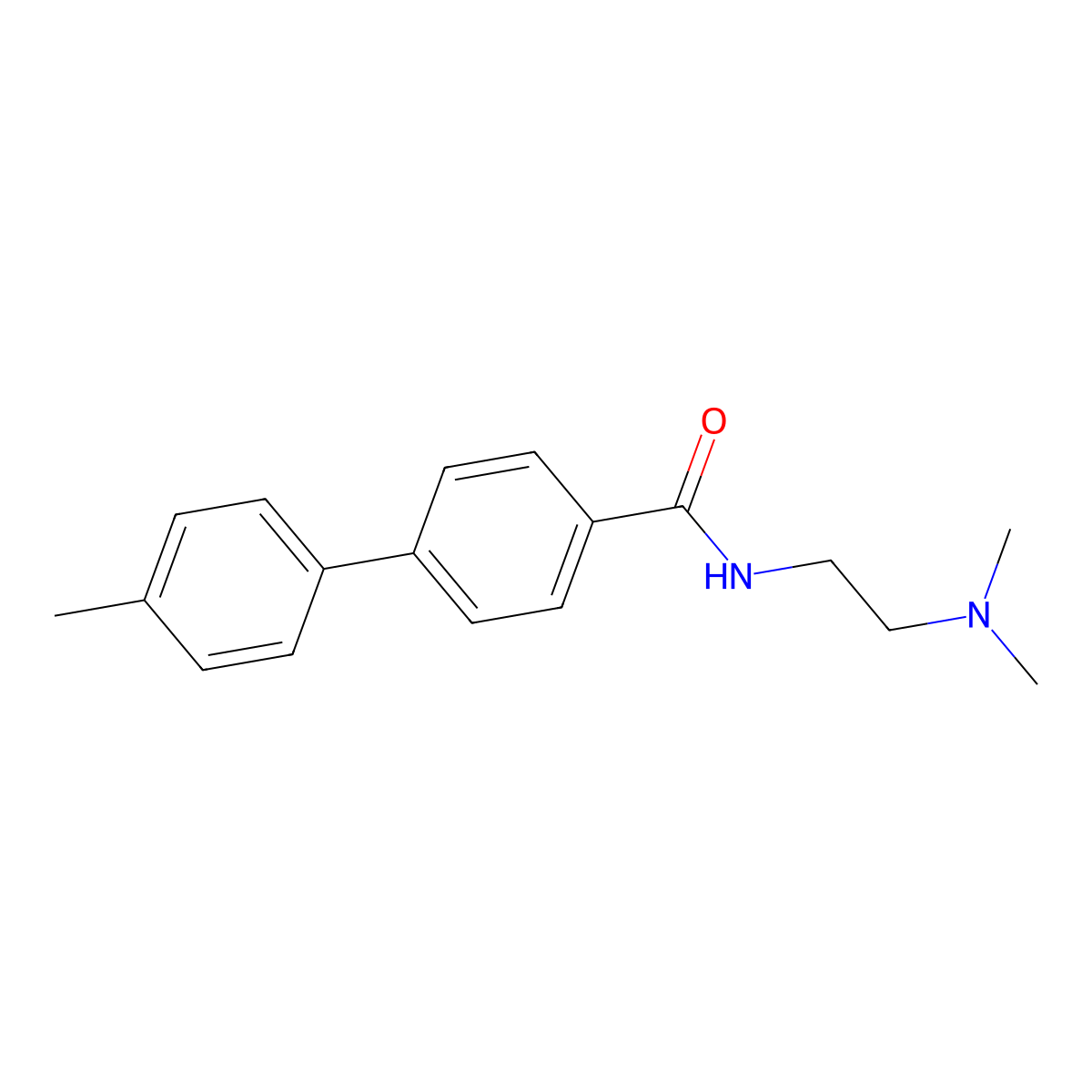 [1,1'-Biphenyl]-4-carboxamide, N-[2-(dimethylamino)ethyl]-4'-methyl- molecular structure, CAS 2946296-17-7