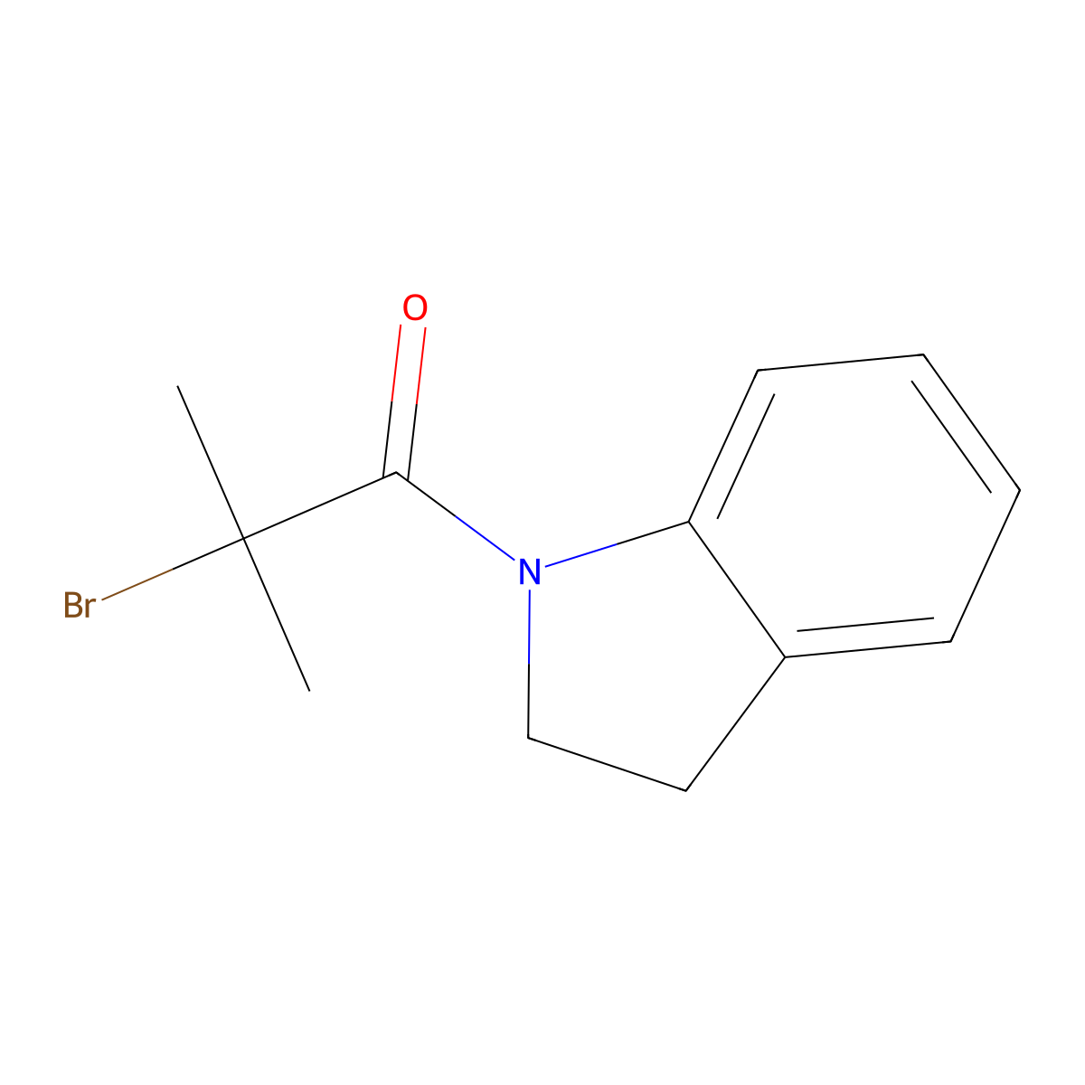 1-(2-Bromo-2-methylpropanoyl)indoline molecular structure, CAS 294642-74-3