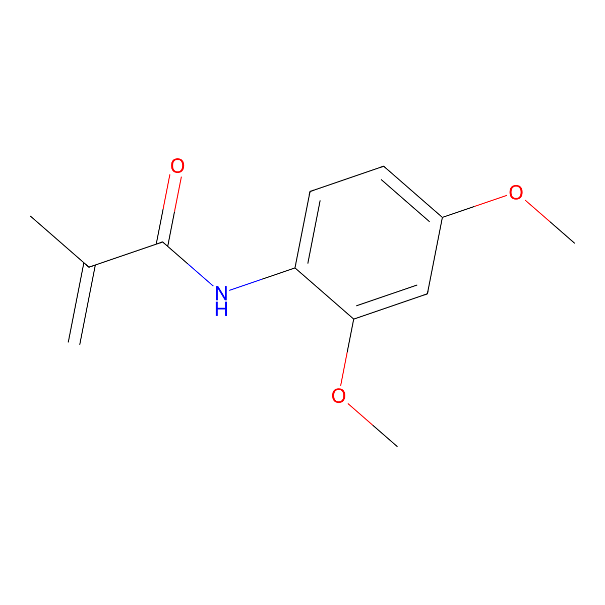 N-(2,4-Dimethoxyphenyl)-2-methyl-2-propenamide molecular structure, CAS 294642-80-1