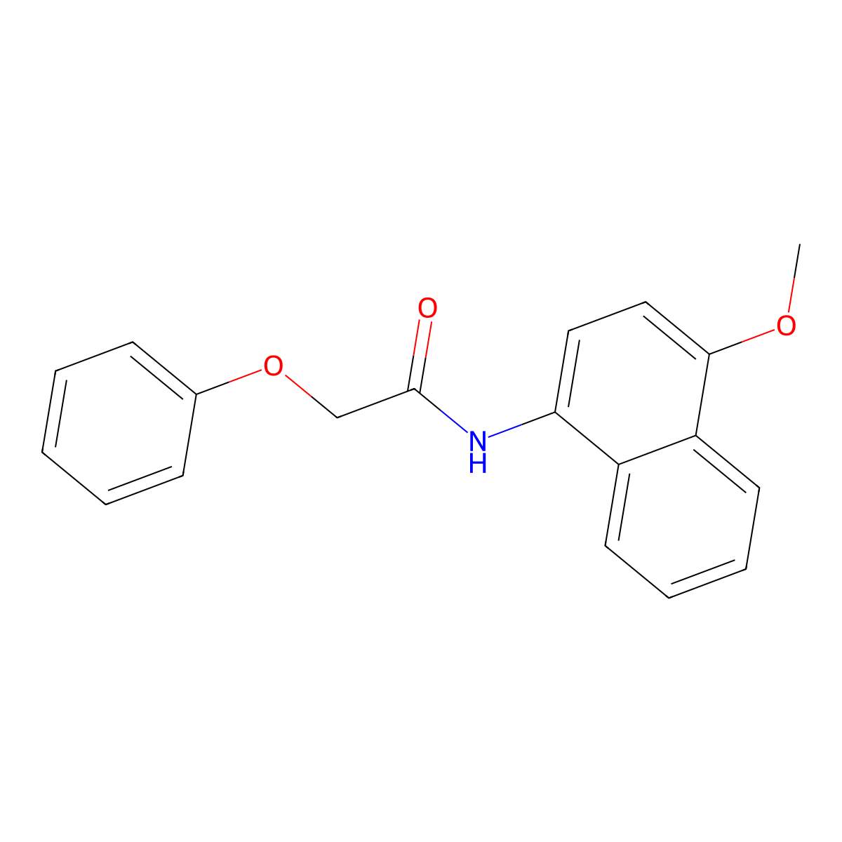 N-(4-methoxynaphthalen-1-yl)-2-phenoxyacetamide molecular structure, CAS 294647-12-4