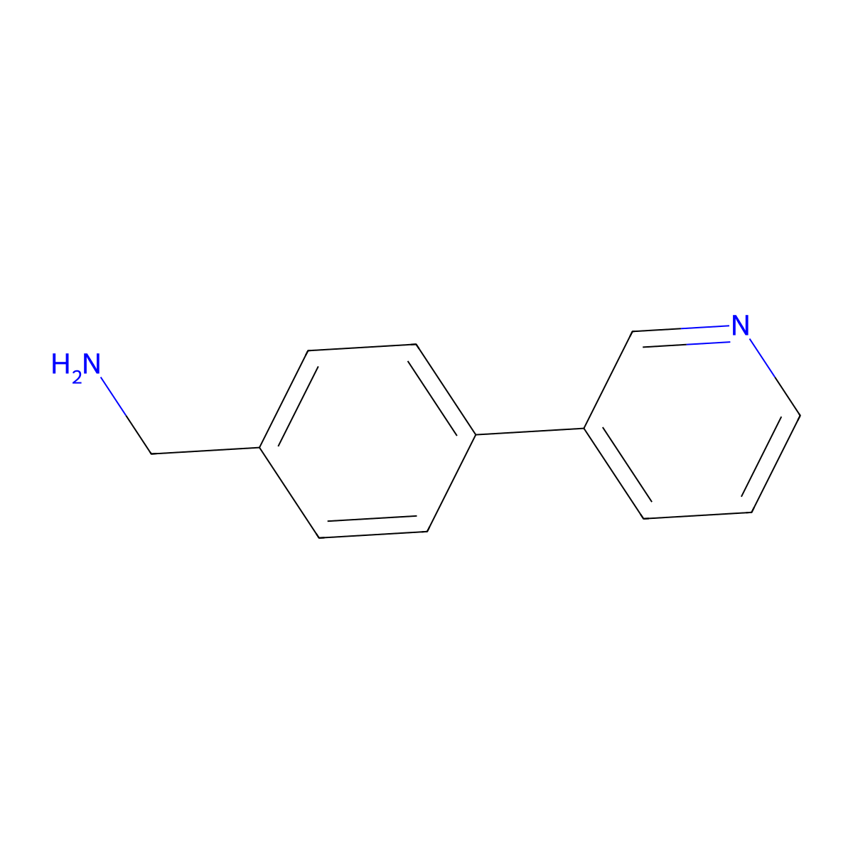 4-(3-Pyridinyl)benzenemethanamine molecular structure, CAS 294648-05-8