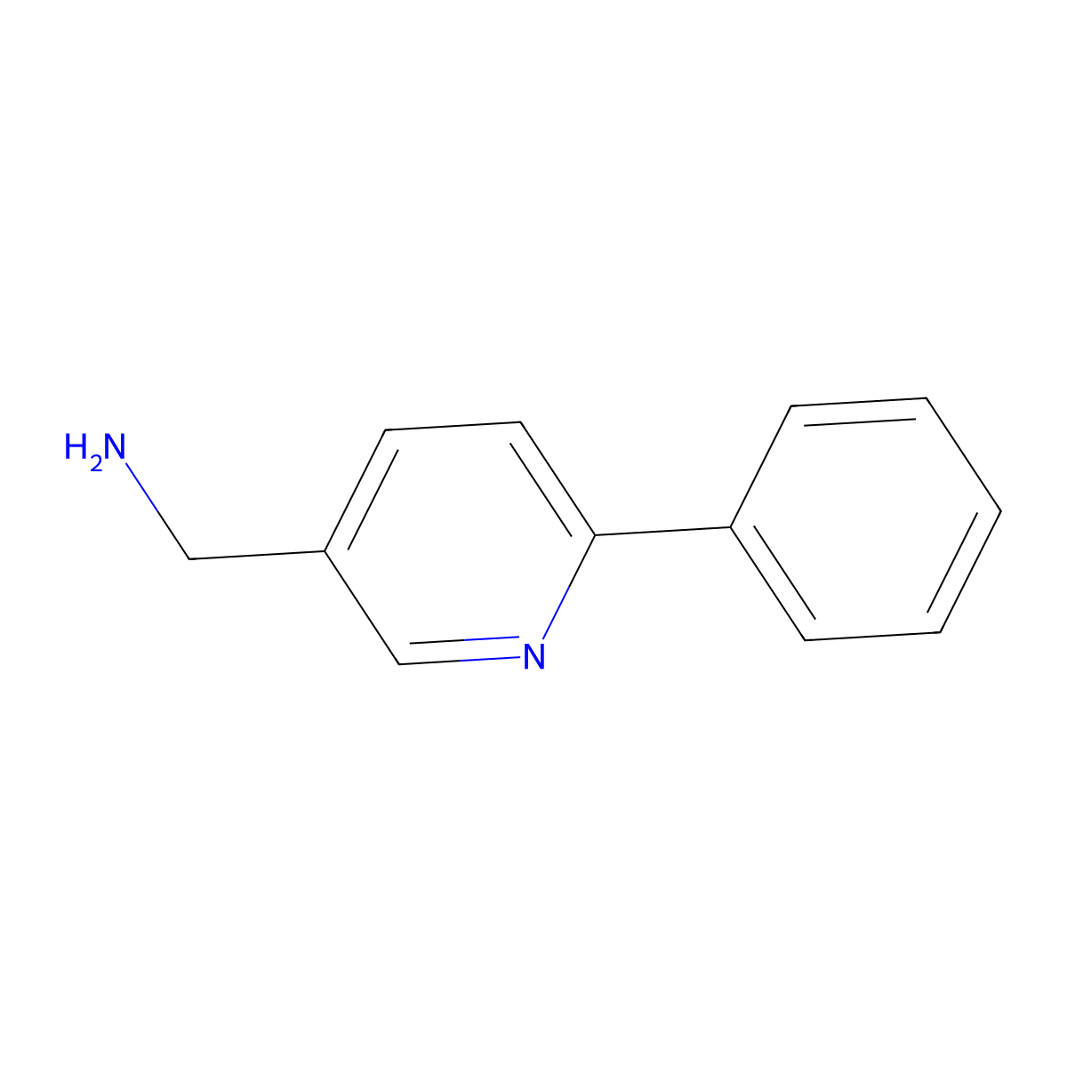 1-(6-Phenylpyridin-3-yl)methanamine molecular structure, CAS 294648-38-7