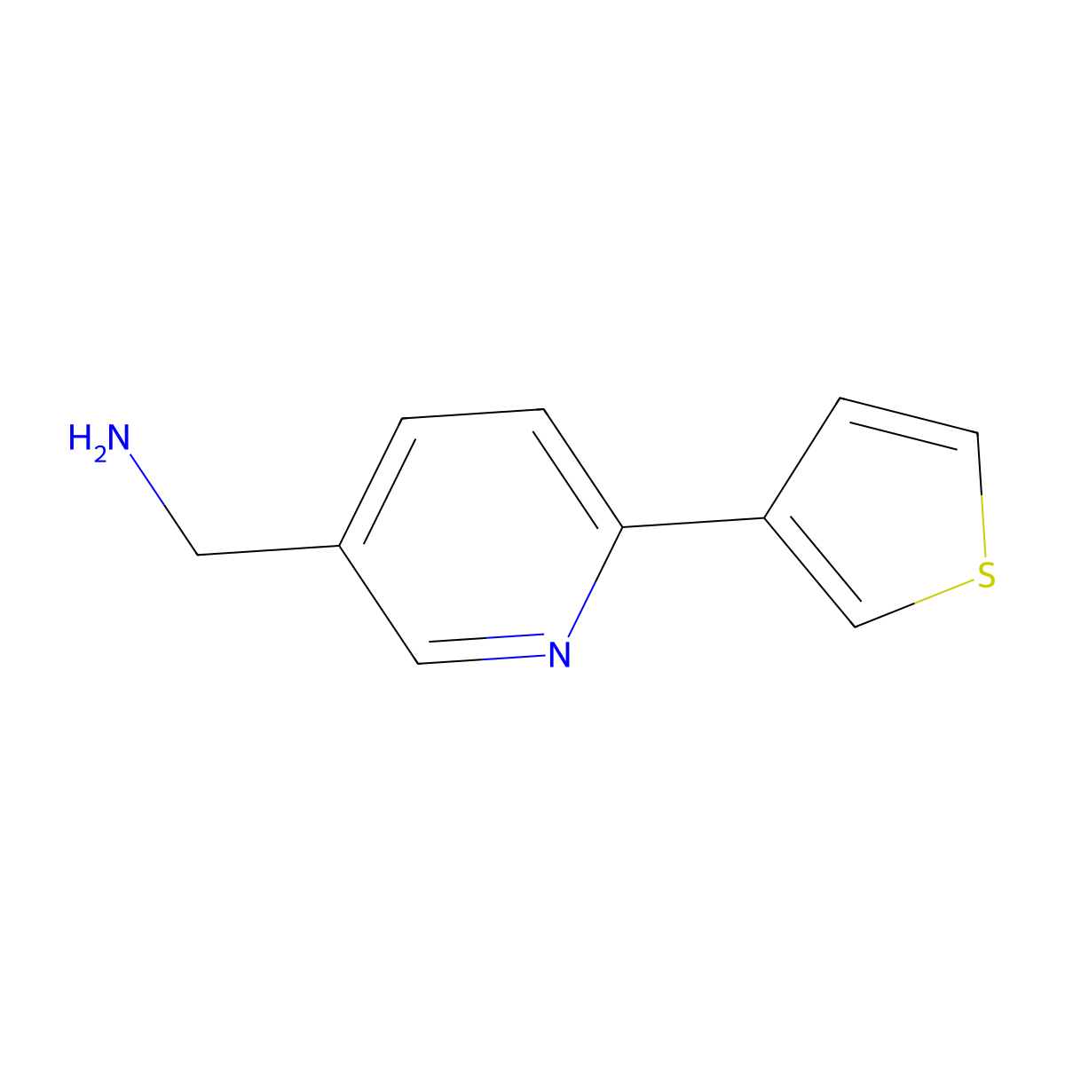1-[6-(Thiophen-3-yl)pyridin-3-yl]methanamine molecular structure, CAS 294648-65-0