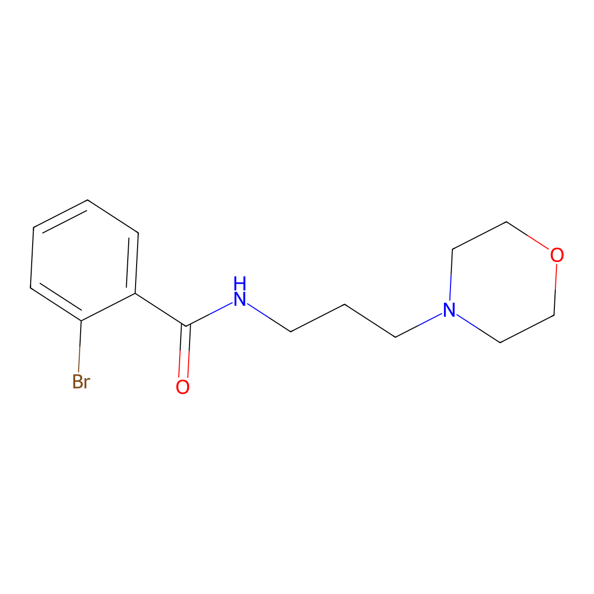 2-Bromo-N-(3-morpholin-4-yl-propyl)-benzamide molecular structure, CAS 294649-17-5