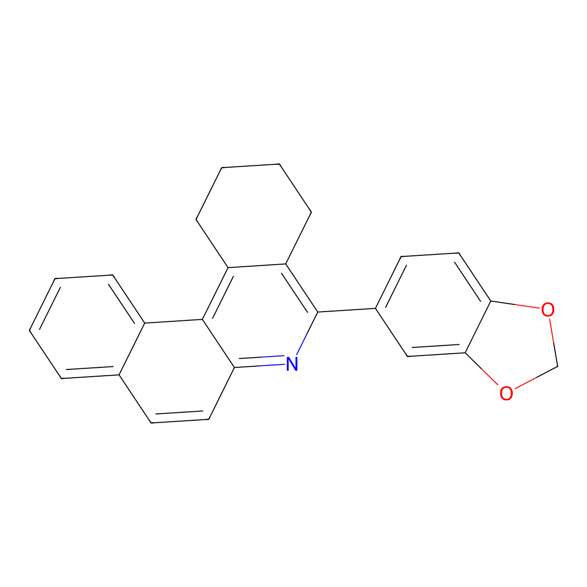 5-(1,3-Benzodioxol-5-yl)-1,2,3,4-tetrahydrobenzo[a]phenanthridine molecular structure, CAS 294649-82-4