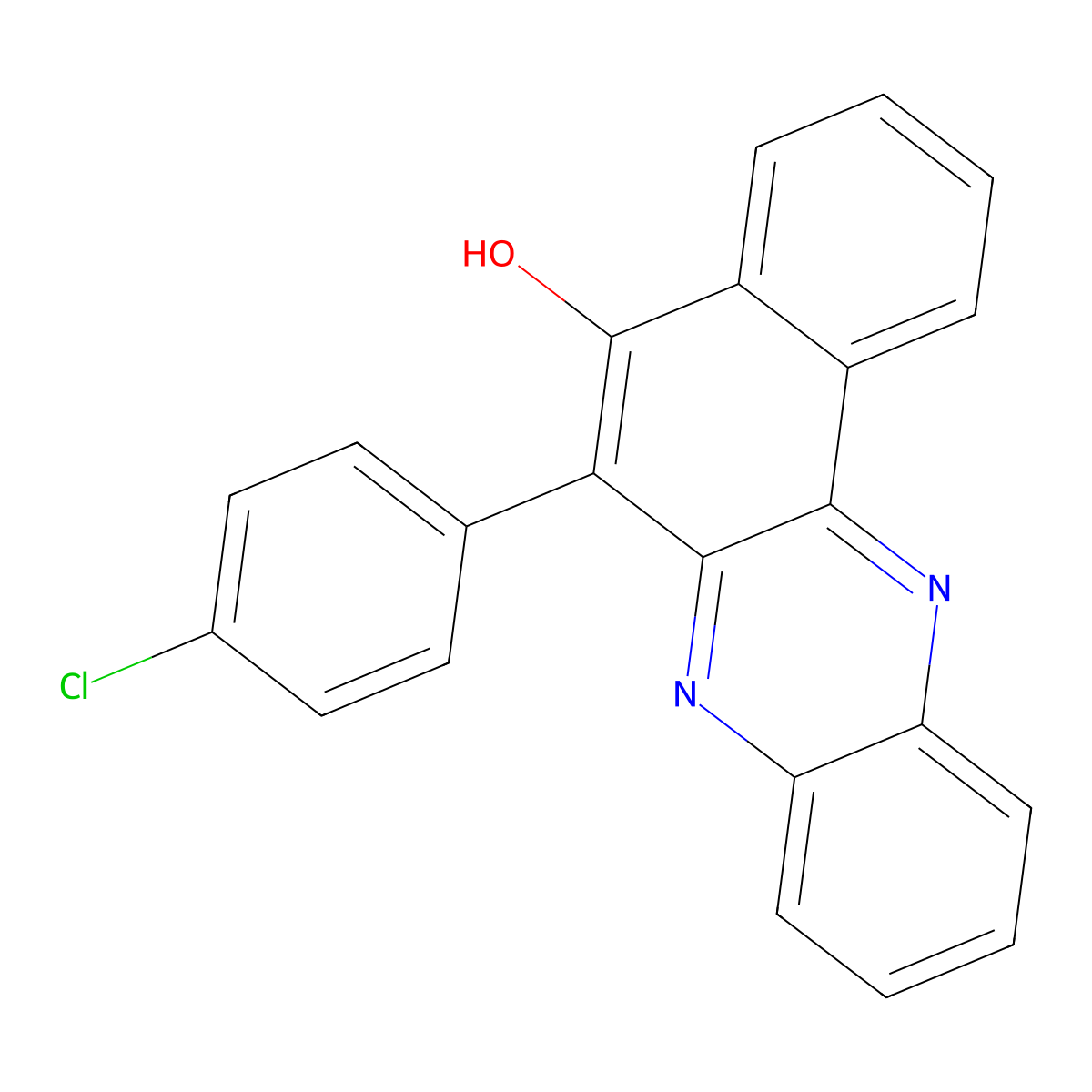 6-(4-Chlorophenyl)benzo[a]phenazin-5-ol molecular structure, CAS 294649-97-1