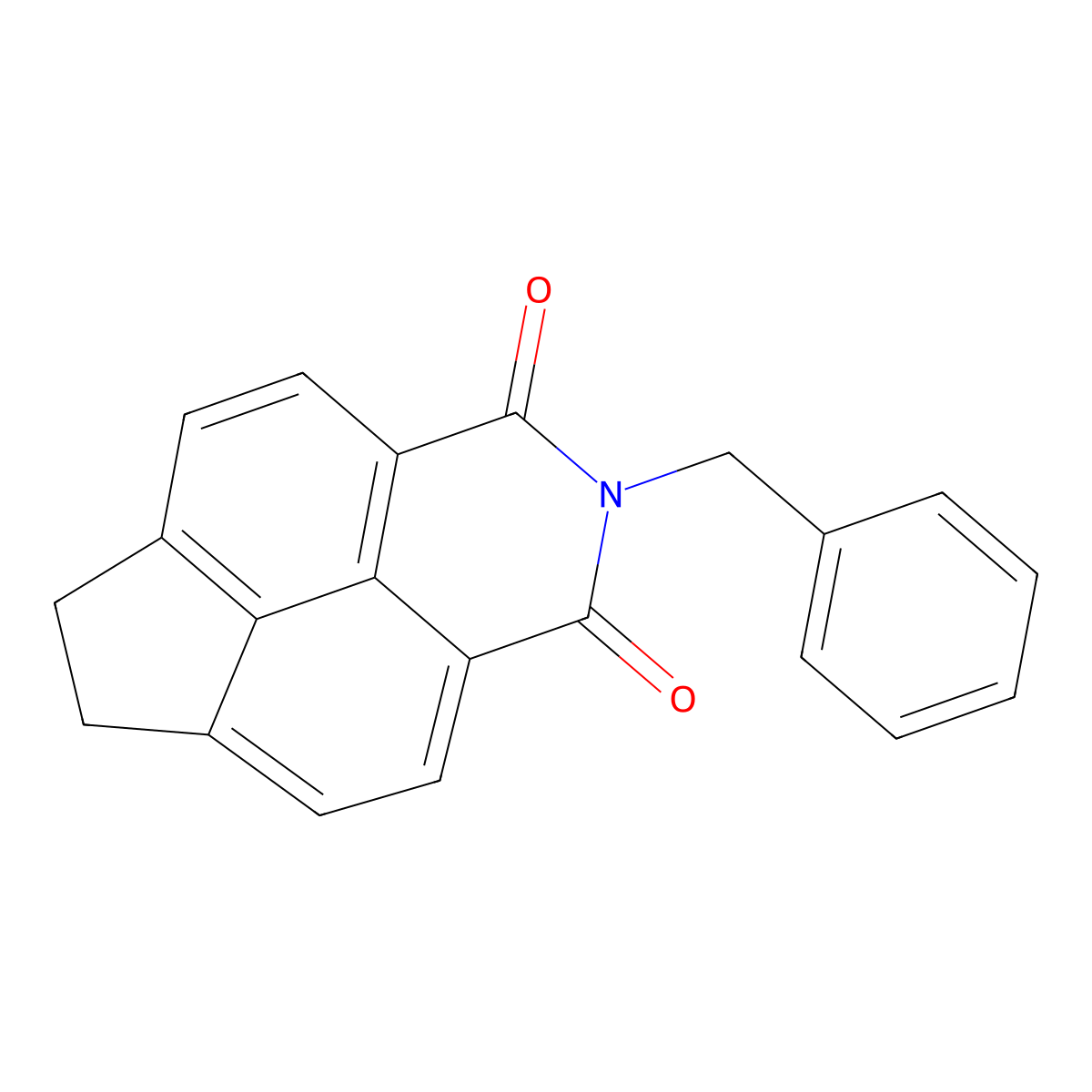 2-benzyl-6,7-dihydro-1H-indeno[6,7,1-def]isoquinoline-1,3(2H)-dione molecular structure, CAS 294652-42-9