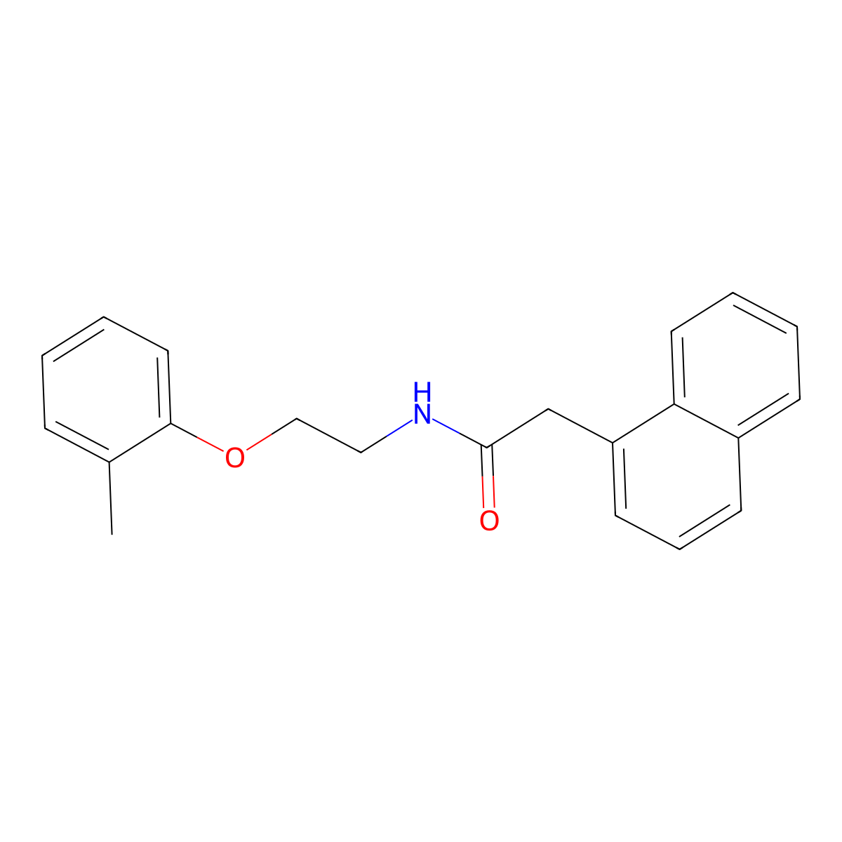 N-[2-(2-methylphenoxy)ethyl]-2-naphthalen-1-ylacetamide molecular structure, CAS 294652-72-5