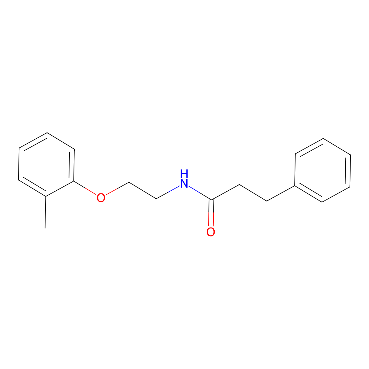 N-[2-(2-Methylphenoxy)ethyl]-3-phenylpropanamide molecular structure, CAS 294653-07-9