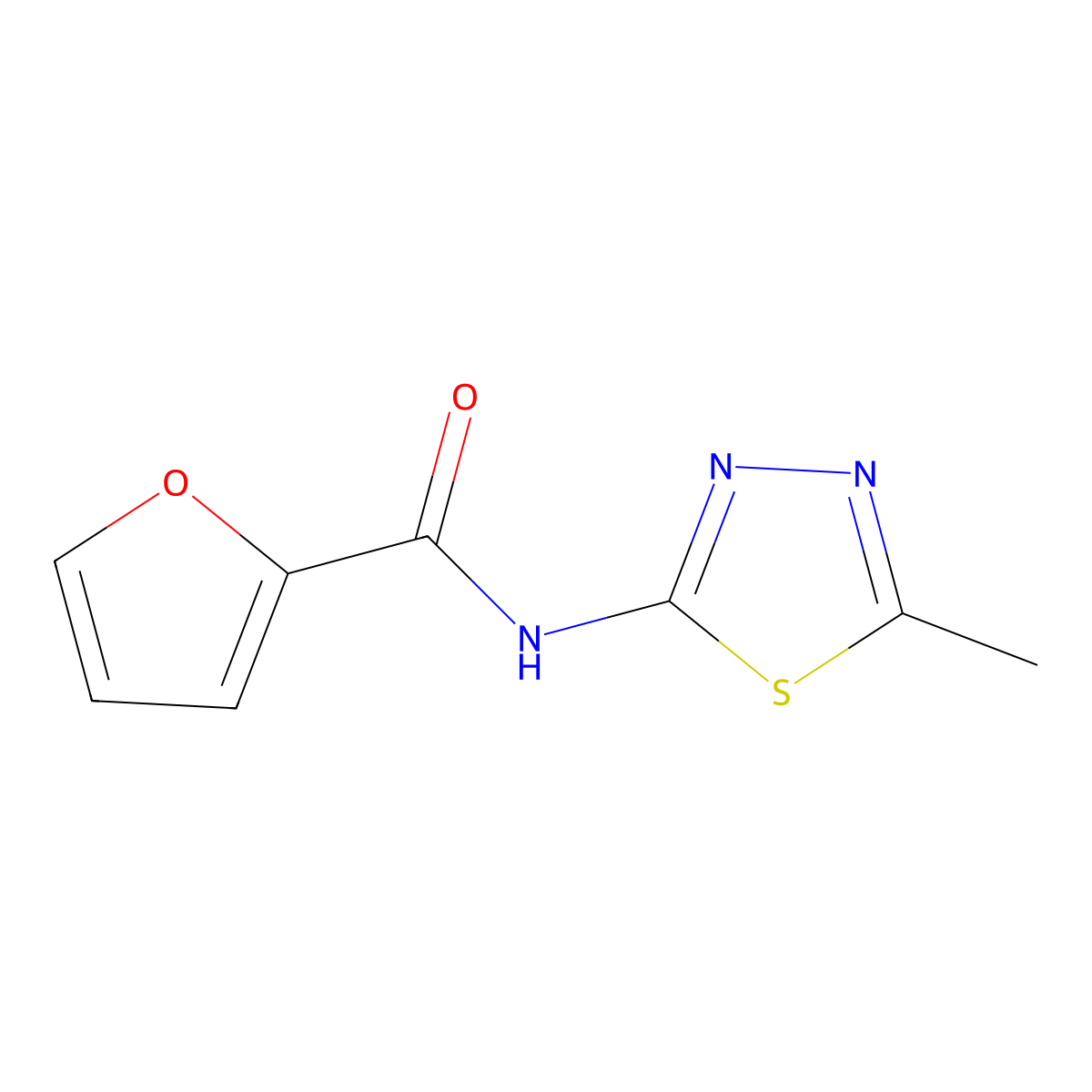 N-(5-methyl-1,3,4-thiadiazol-2-yl)furan-2-carboxamide molecular structure, CAS 294653-40-0