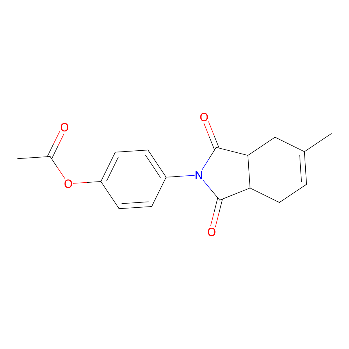4-(5-methyl-1,3-dioxo-1,3,3a,4,7,7a-hexahydro-2H-isoindol-2-yl)phenyl acetate molecular structure, CAS 294653-67-1