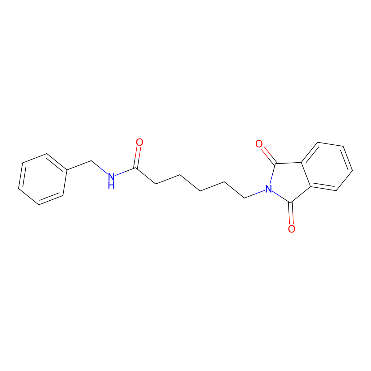 N-benzyl-6-(1,3-dioxo-1,3-dihydro-2H-isoindol-2-yl)hexanamide molecular structure, CAS 294654-73-2