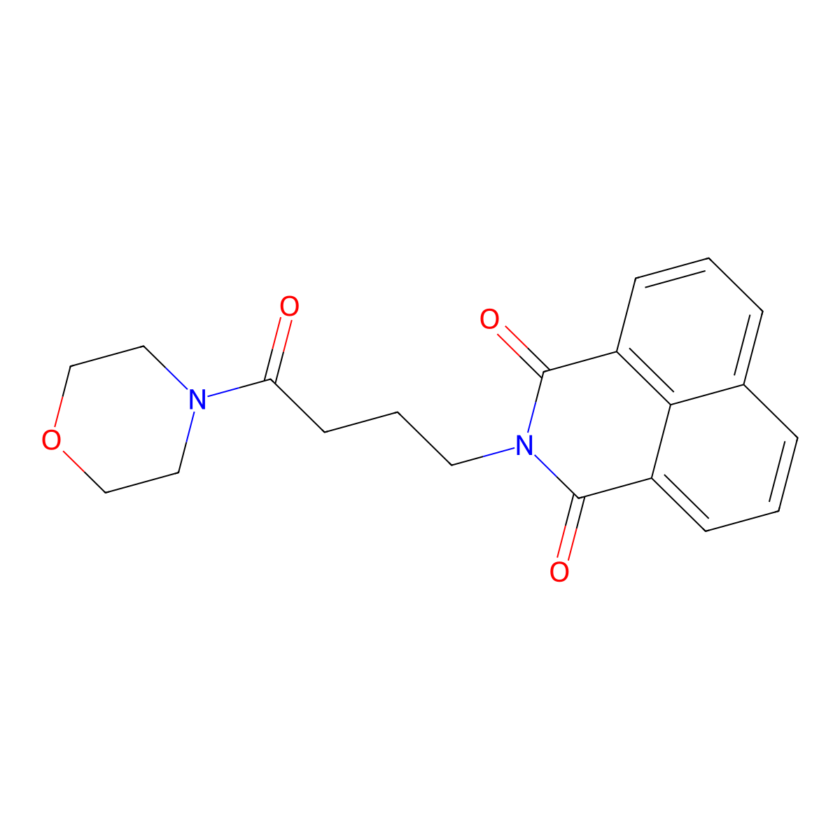 2-(4-Morpholin-4-yl-4-oxobutyl)benzo[de]isoquinoline-1,3-dione molecular structure, CAS 294654-75-4