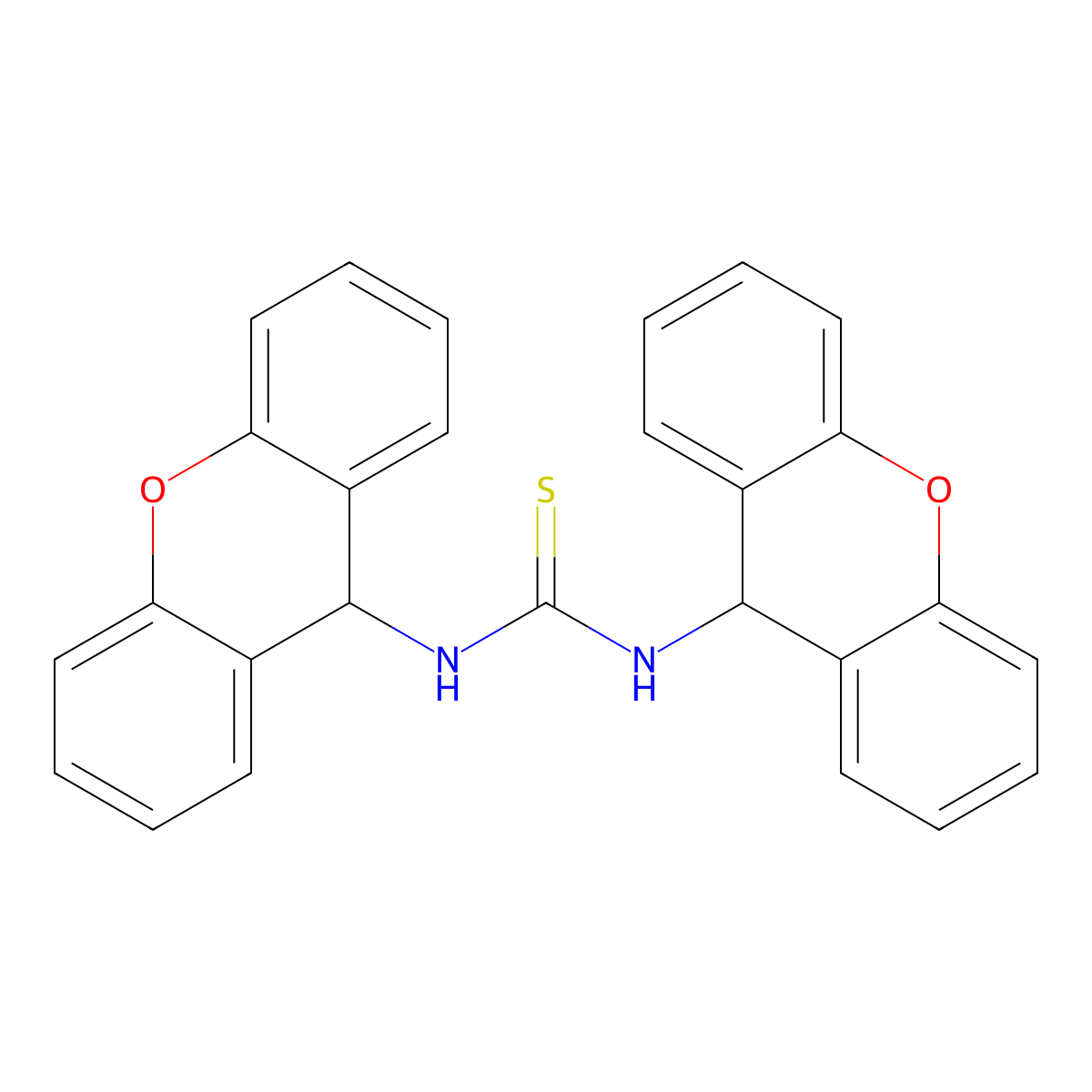 1,3-bis(9H-xanthen-9-yl)thiourea molecular structure, CAS 294655-71-3
