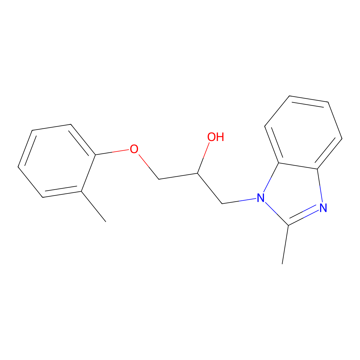 1-(2-Methylbenzimidazolyl)-3-(2-methylphenoxy)propan-2-ol molecular structure, CAS 294655-97-3