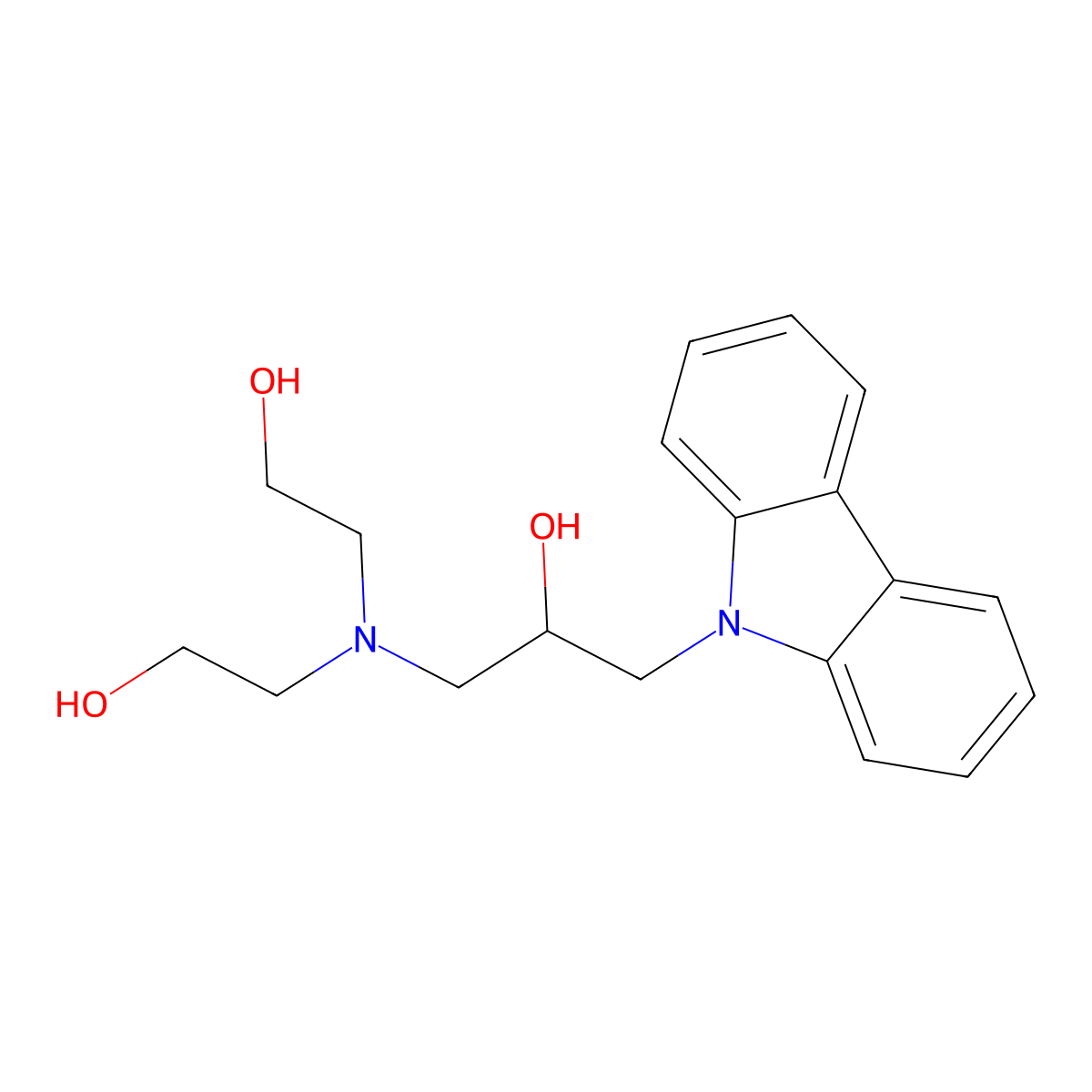 1-[bis(2-hydroxyethyl)amino]-3-(9H-carbazol-9-yl)propan-2-ol molecular structure, CAS 294656-01-2