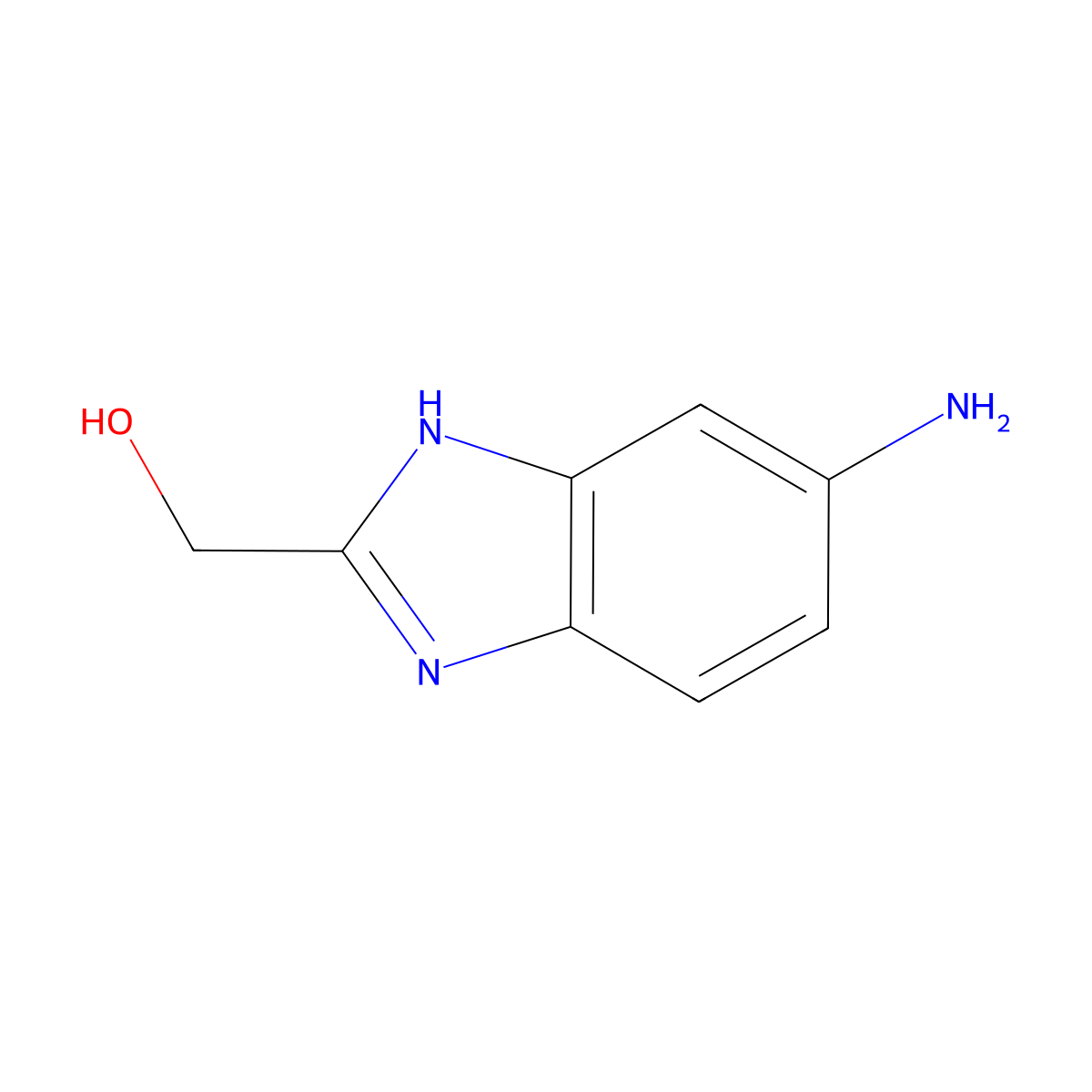 (5-Amino-1H-benzo[d]imidazol-2-yl)methanol molecular structure, CAS 294656-36-3