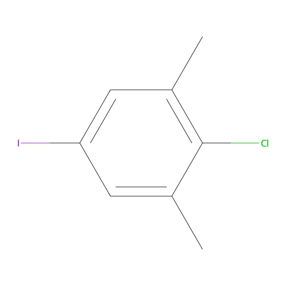 2-Chloro-5-iodo-1,3-dimethylbenzene molecular structure, CAS 294662-82-1