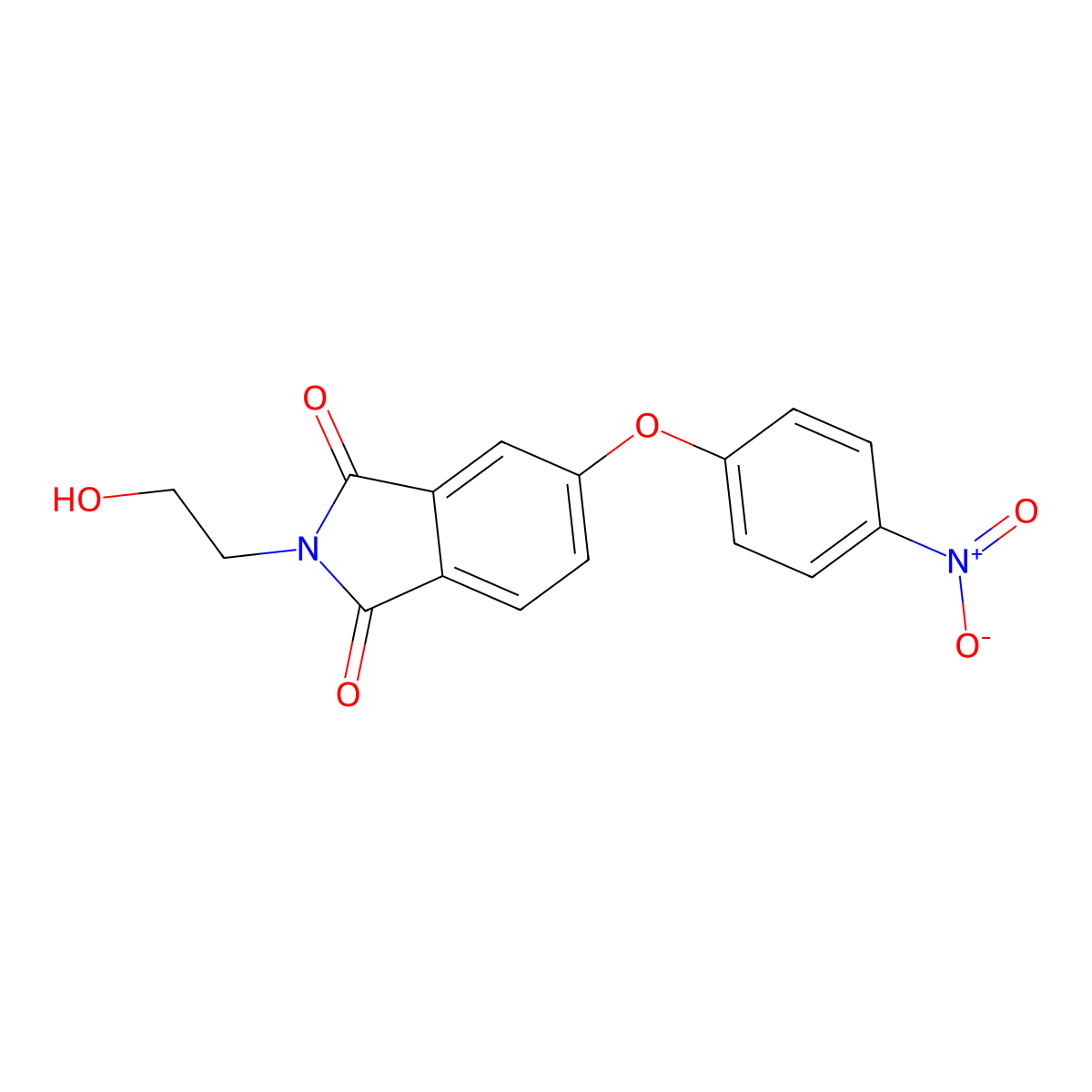 2-(2-Hydroxyethyl)-5-(4-nitrophenoxy)isoindole-1,3-dione molecular structure, CAS 294667-10-0