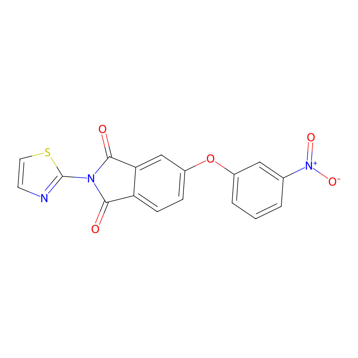 5-(3-Nitrophenoxy)-2-(1,3-thiazol-2-yl)isoindole-1,3-dione molecular structure, CAS 294667-11-1
