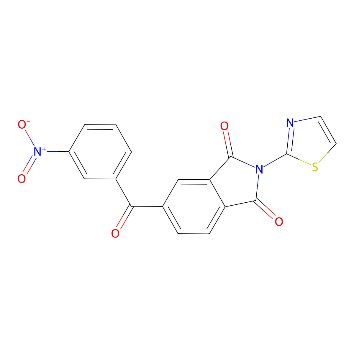 5-(3-Nitrobenzoyl)-2-(1,3-thiazol-2-yl)isoindole-1,3-dione molecular structure, CAS 294667-12-2