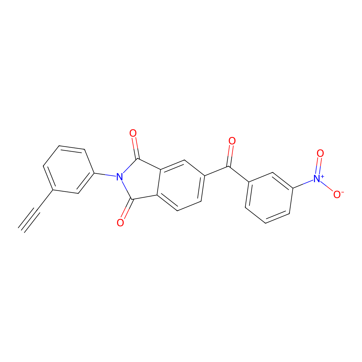 2-(3-Ethynylphenyl)-5-(3-nitrobenzoyl)isoindole-1,3-dione molecular structure, CAS 294667-18-8