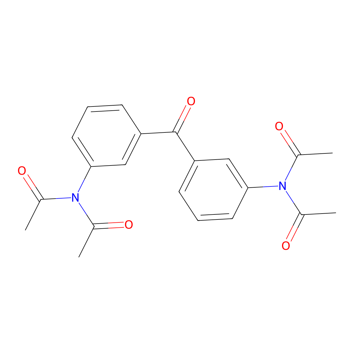 N-acetyl-N-[3-[3-(diacetylamino)benzoyl]phenyl]acetamide molecular structure, CAS 294667-24-6